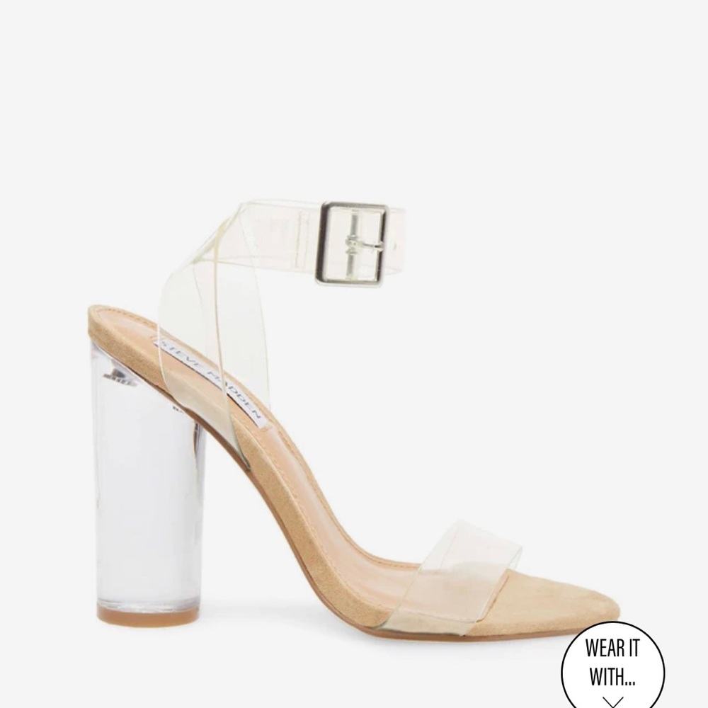 Steve Madden Clear Block Heels